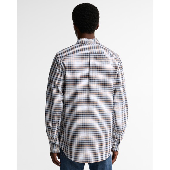 Barbour Countrywear Mens Beige Rickwood Gingham Shirt main image