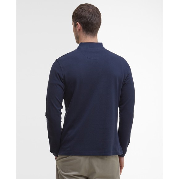Barbour Countrywear Mens Blue L/S Tartan Pique Polo Shirt #4