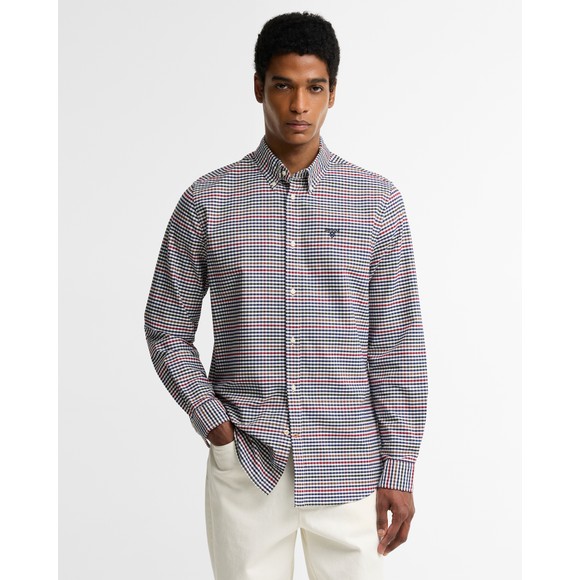 Barbour Countrywear Mens Blue Rickwood Gingham Shirt main image