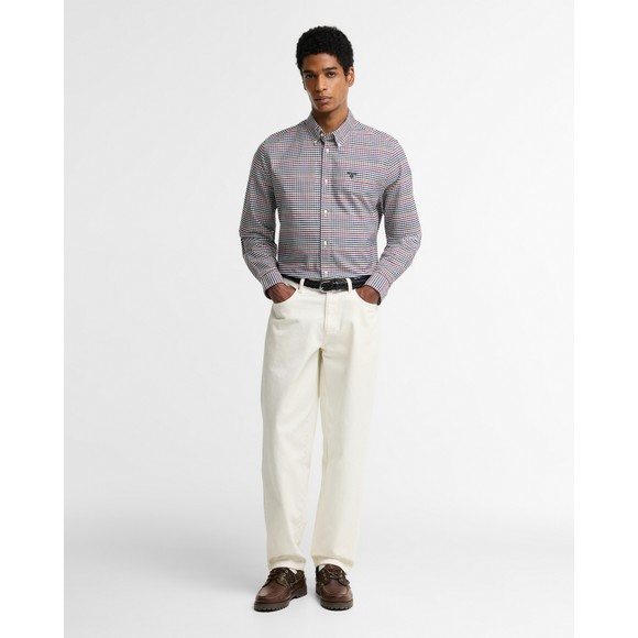 Barbour Countrywear Mens Blue Rickwood Gingham Shirt main image
