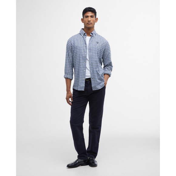 Barbour Countrywear Mens Blue Finkle Gingham Shirt #3