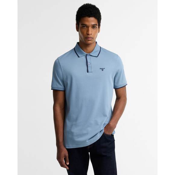 Barbour Countrywear Mens Tarn Blue Callock Polo main image