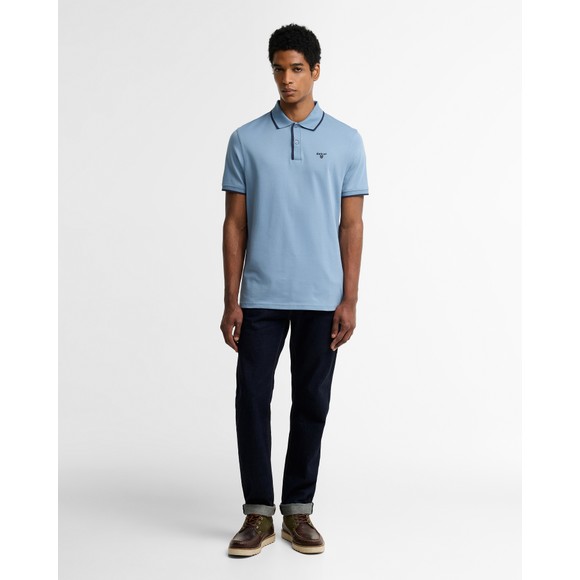Barbour Countrywear Mens Tarn Blue Callock Polo main image