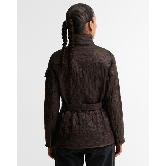 Barbour International Womens Brown Polarquilt Quilted Jacket #4