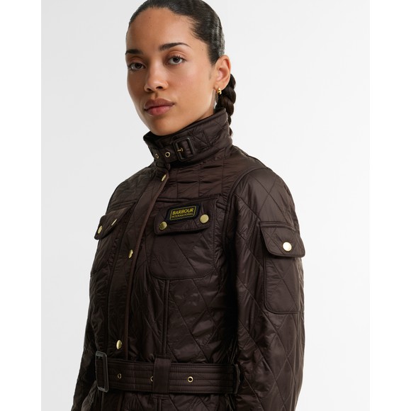 Barbour International Womens Brown Polarquilt Quilted Jacket #3