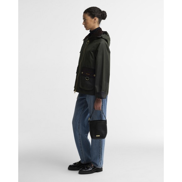 Barbour Lifestyle Womens Green Carville Wax Jacket #3