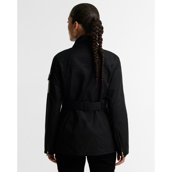 Barbour International Womens Black Heritage Wax Jacket #4