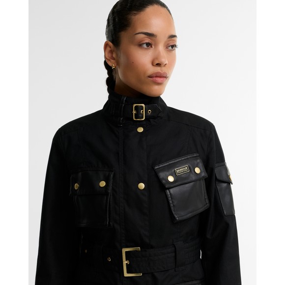 Barbour International Womens Black Molina Showerproof Jacket #3