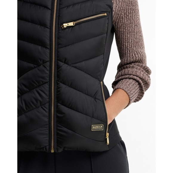 Barbour International Womens Black Selengro Quilted Gilet #3