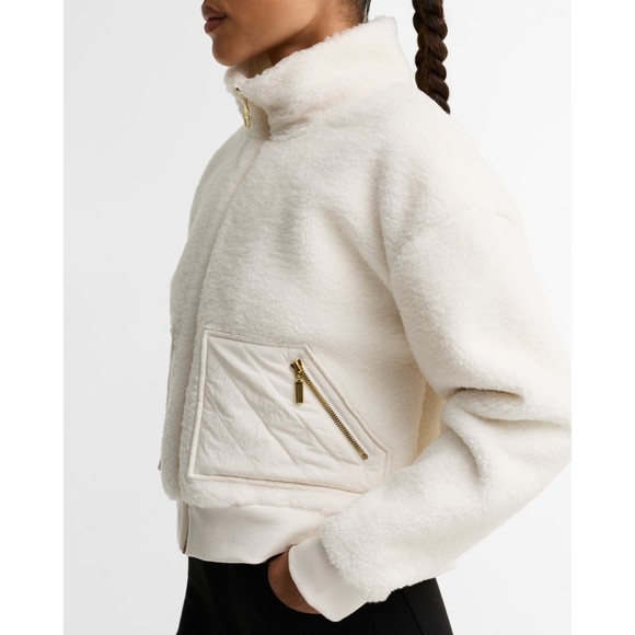 Barbour International Womens Off-White Gea Fleece #3