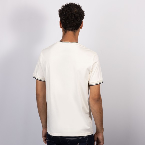 Fred Perry Mens Off-White Twin Tipped T-Shirt #4