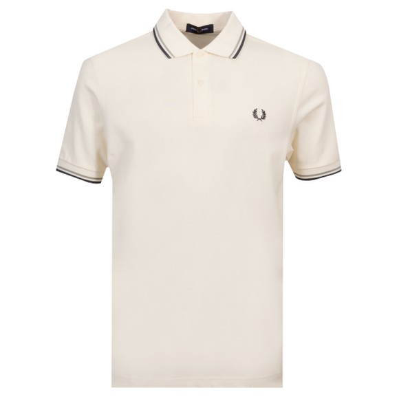 Fred Perry Mens Off-White Twin Tipped Polo Shirt #1