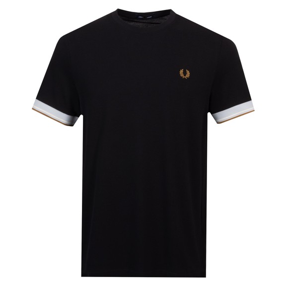 Fred Perry Mens Black Twin Tipped Cuff T-Shirt #1