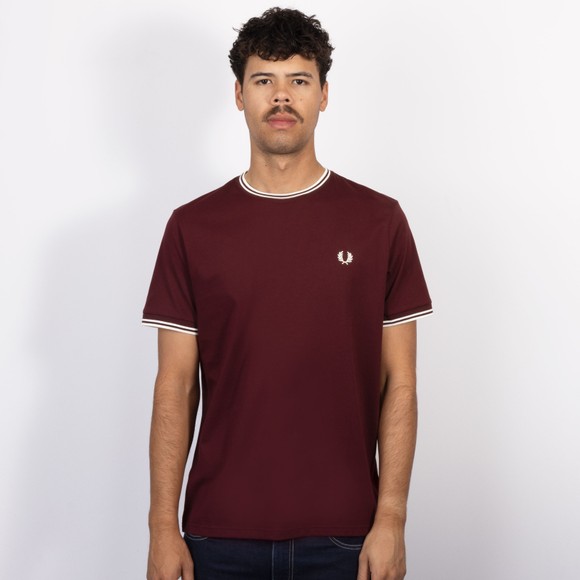 Fred Perry Mens Purple Twin Tipped T-Shirt #2
