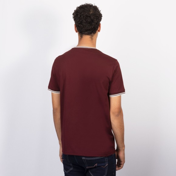 Fred Perry Mens Purple Twin Tipped T-Shirt #4