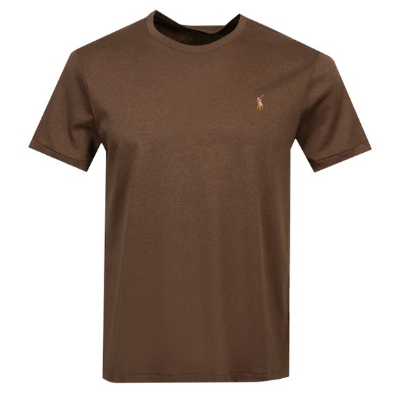 Polo Ralph Lauren Mens Brown Custom Slim Fit Pima Cotton T Shirt #1