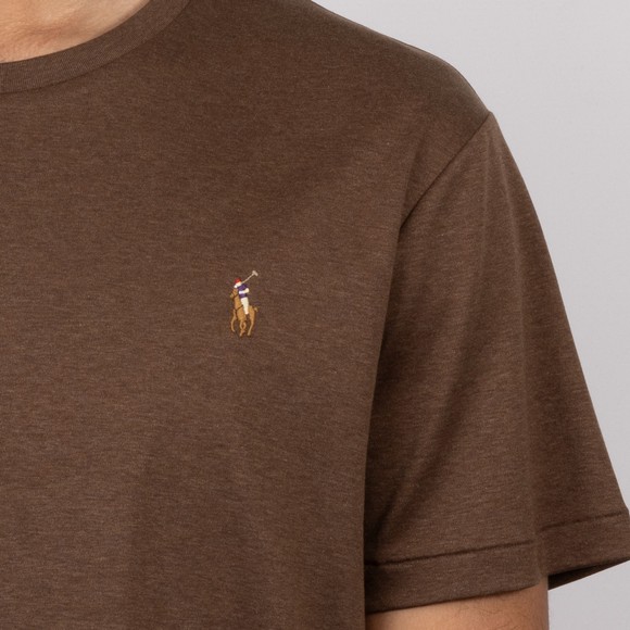 Polo Ralph Lauren Mens Brown Custom Slim Fit Pima Cotton T Shirt #3