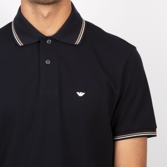 Emporio Armani Mens Blue Twin Tipped Polo Shirt #3