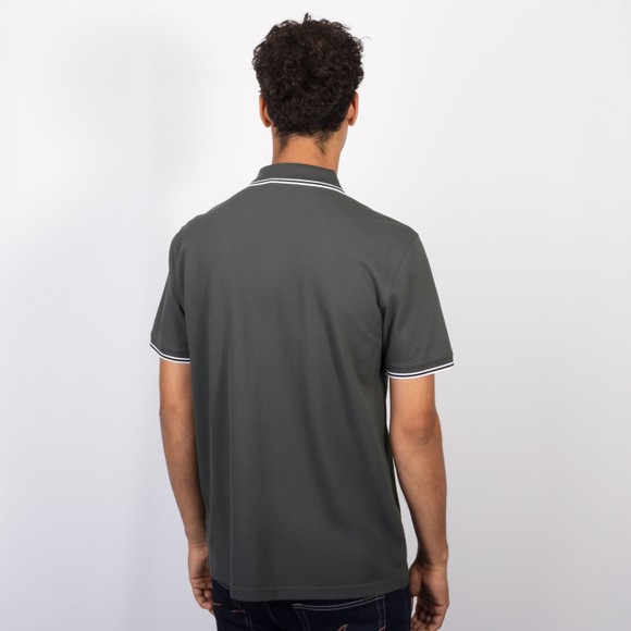 Barbour International Mens Grey Evan Tipped Polo #4