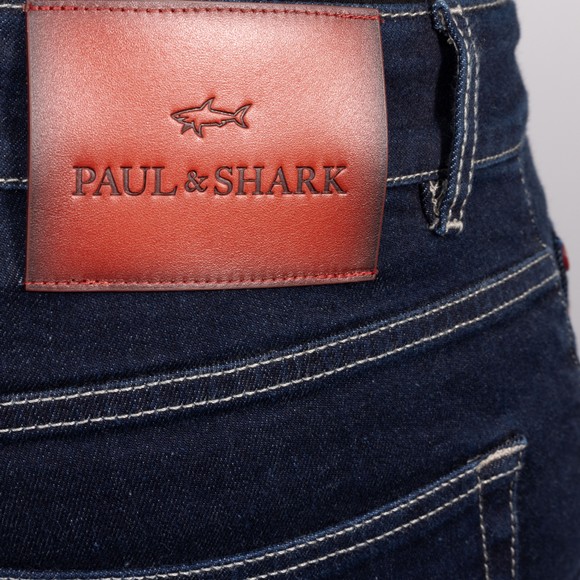 Paul & Shark Mens Blue Red Rivet Tapered Jean #4