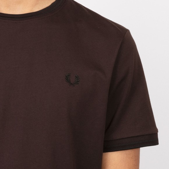 Fred Perry Mens Brown Twin Tipped T-Shirt #3