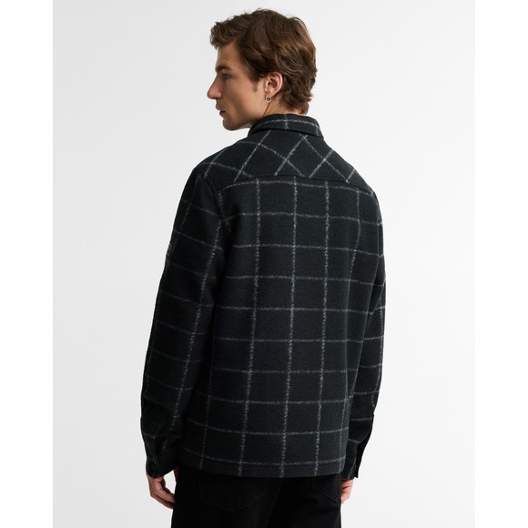 Barbour International Mens Black Payne Check Fleece  #4