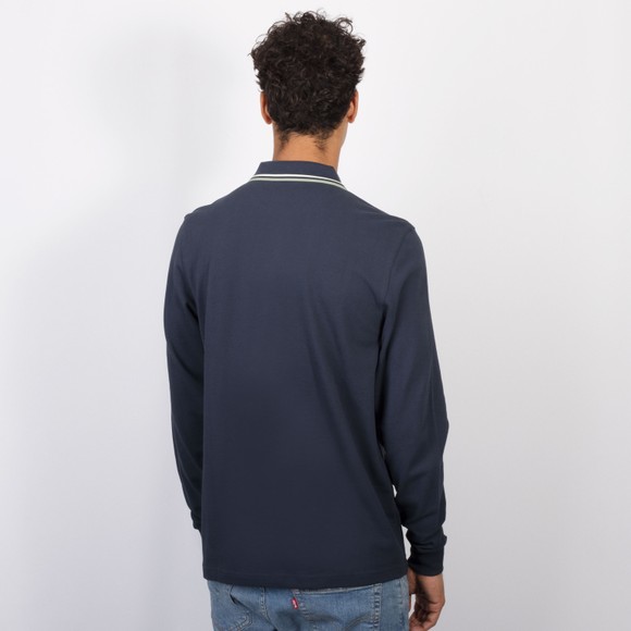 Fred Perry Mens Blue L/S Tipped Polo #4
