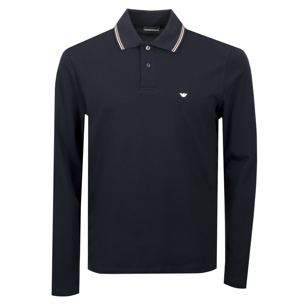 Twin Tipped Long Sleeve Polo Shirt