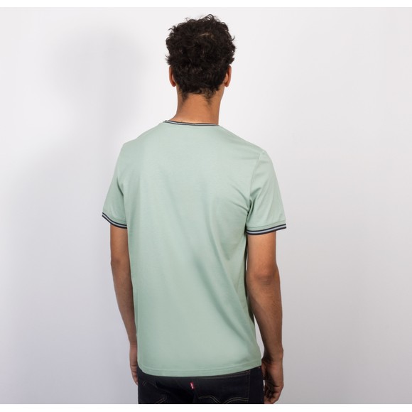 Fred Perry Mens Blue Twin Tipped T-Shirt #4