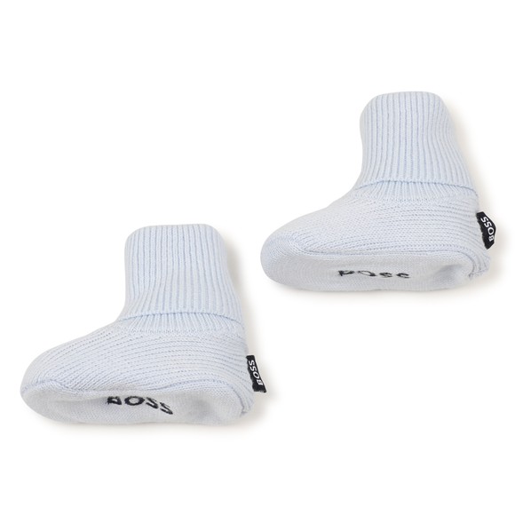 BOSS Baby Boys Blue J53569 Hat & Bootie Set #3