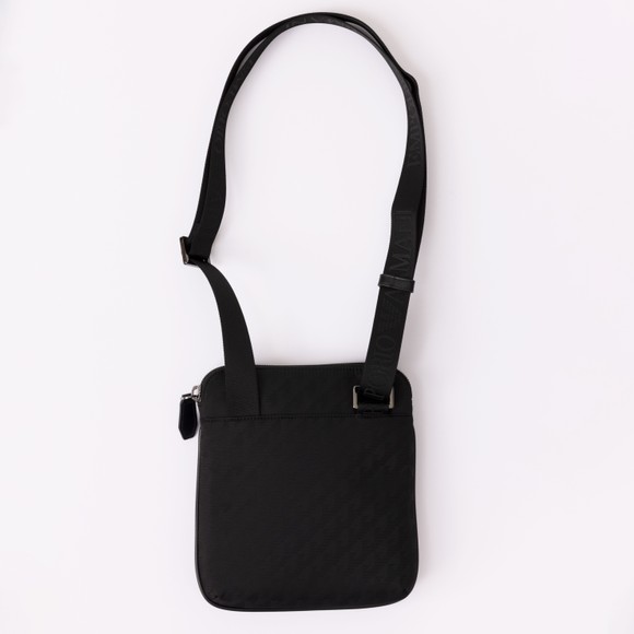 Emporio Armani Mens Black Metal Logo Crossbody Bag #3