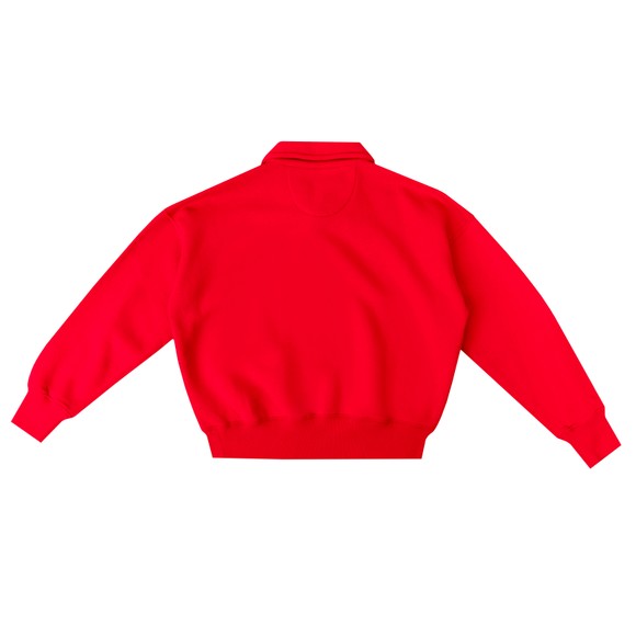 Polo Ralph Lauren Womens Red Lightweight Fleece Quarter Zip Sweatshirt #3