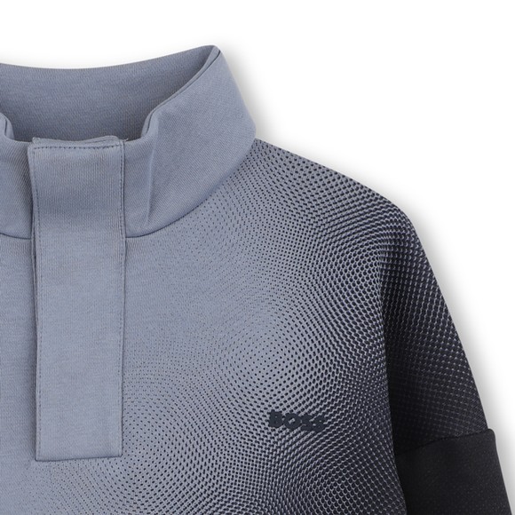 BOSS Boys Blue J53398 Fade Design Half Zip Sweatshirt #3