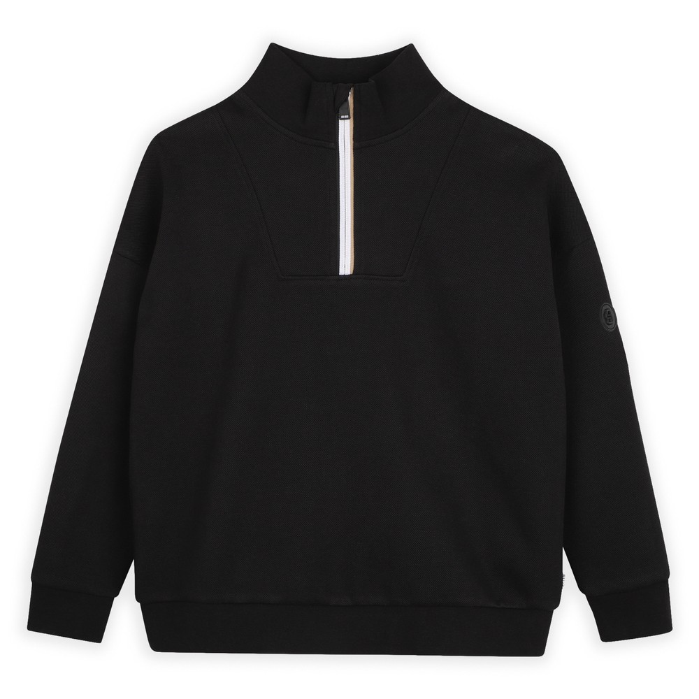 BOSS J53403 Textured Half Zip Sweatshirt, view 1
