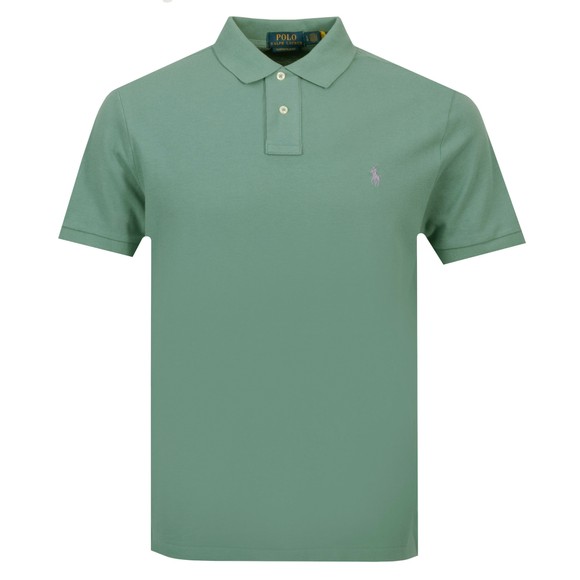 Polo Ralph Lauren Mens Green Custom Slim Fit Short Sleeve Polo Shirt #1