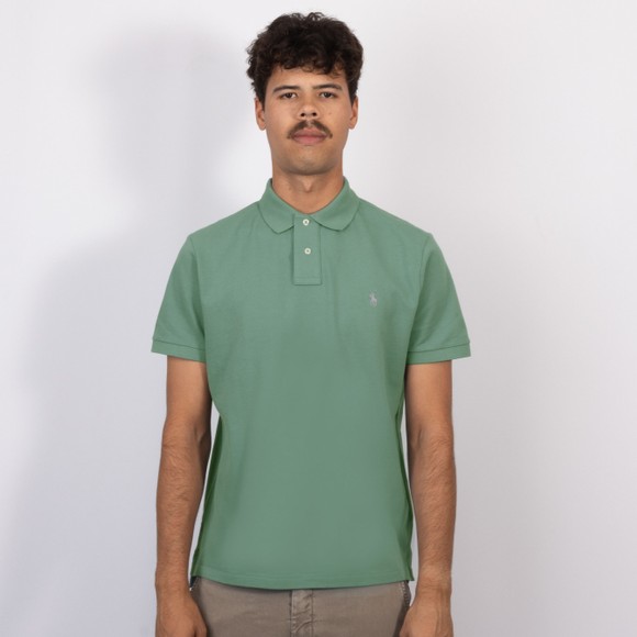 Polo Ralph Lauren Mens Green Custom Slim Fit Short Sleeve Polo Shirt #2