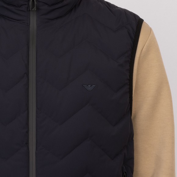 Emporio Armani Mens Blue Quilted Gilet #3
