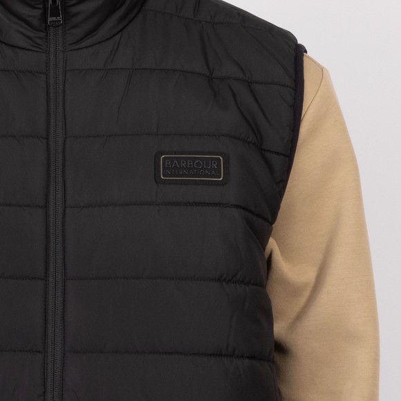 Barbour International Mens Black Aldon Quilted Gilet #3
