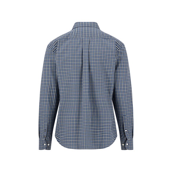Fynch Hatton Mens Blue Dobby Check Shirt main image