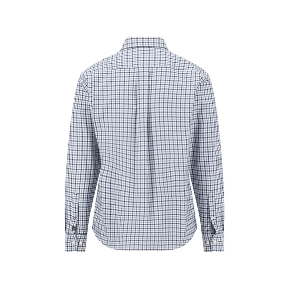 Fynch Hatton Mens Blue Dobby Check Shirt main image