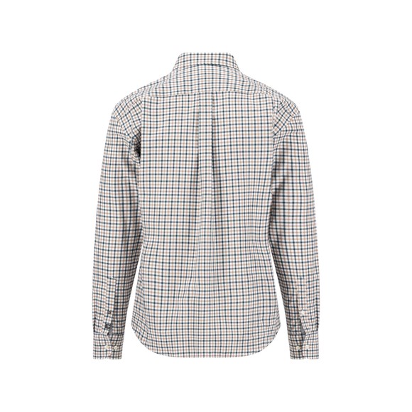 Fynch Hatton Mens Green Dobby Check Shirt main image