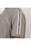 EA7 Emporio Armani Mens Grey Box Logo Taped T-Shirt