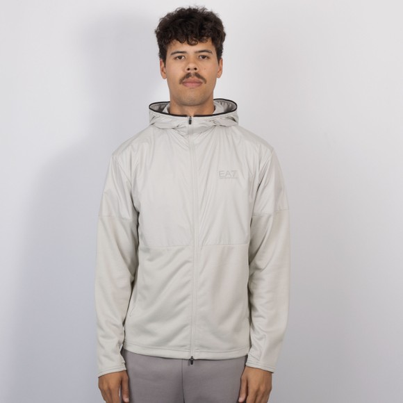 EA7 Emporio Armani Mens Grey Felpa Full Zip Sweatshirt main image