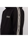EA7 Emporio Armani Mens Black Full Zip Taped Hoodie