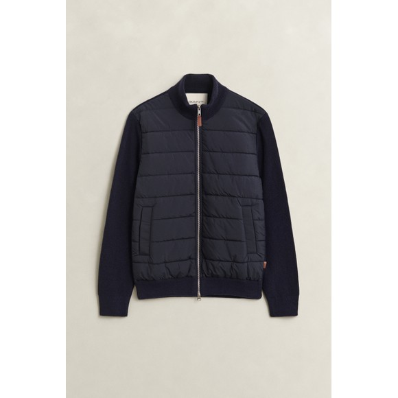 Gant Mens Blue Hybrid Zipped Cardigan main image