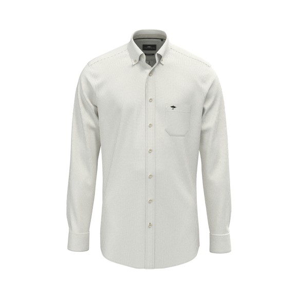 Fynch Hatton Mens Green Fine Stripe Oxford Shirt main image