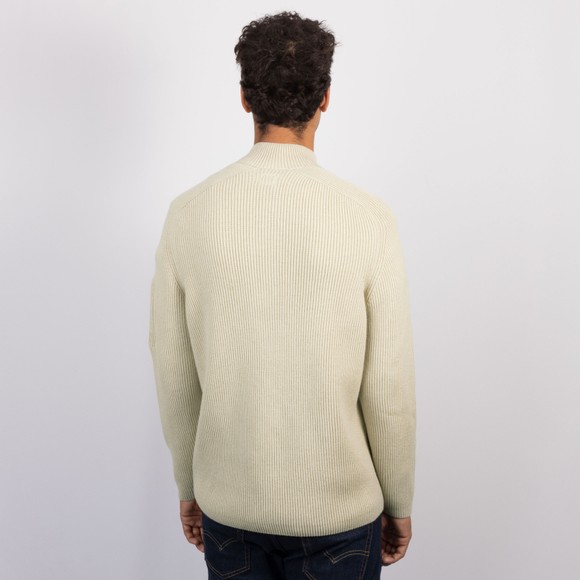 C.P. Company Mens Grey Full Rib Cotton Half Button Lens Sweater #5
