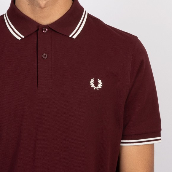 Fred Perry Mens Red Twin Tipped Polo Shirt #3