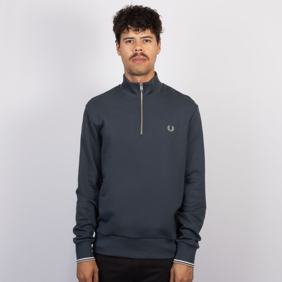 Fred Perry Mens Blue 1/2 Zip Sweatshirt #2