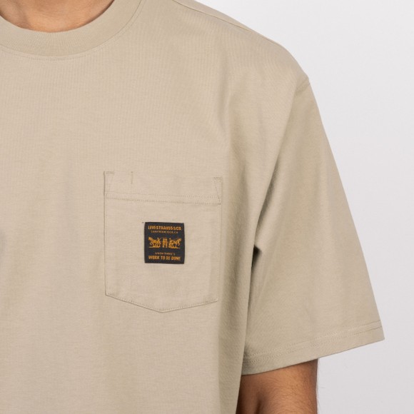 Levi's ® Mens Beige Workwear Pocket T-Shirt #3